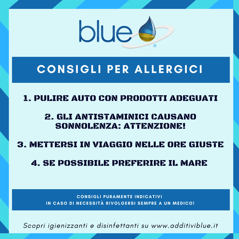 Guidare con allergia consigli additivi Blue